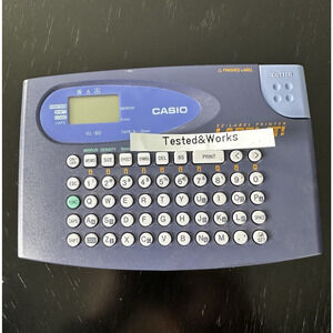 Casio KL-60 Label It! EZ-Label Printer Label Maker Handheld Purple Blue TESTED